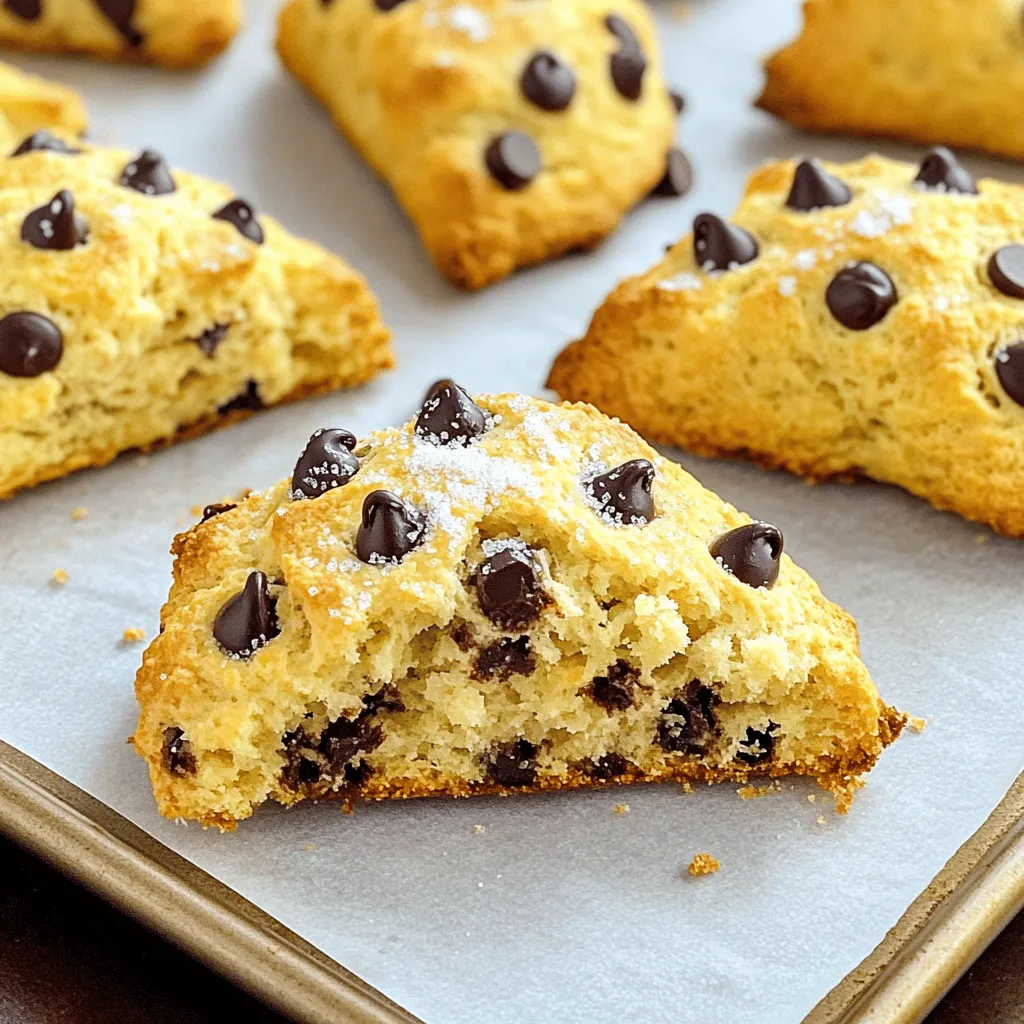 Bakery Style Chocolate Chip Scones Flaky and Delicious