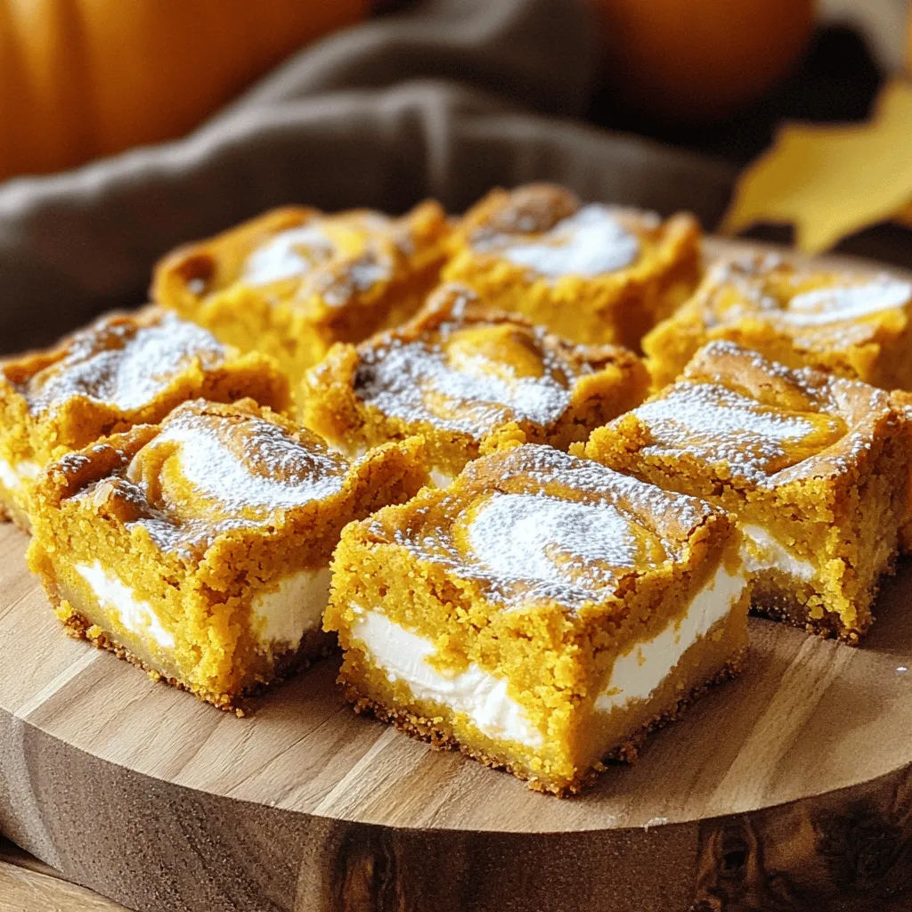 Pumpkin Cream Cheese Blondies Irresistible Fall Treat