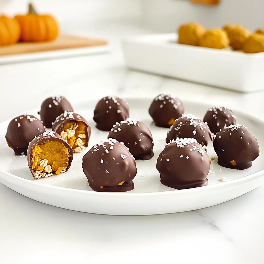 Savory No-Bake Chocolate Covered Pumpkin Bites Recipe