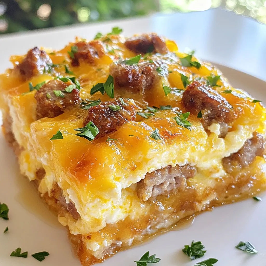 Sweet Maple Sausage Breakfast Casserole Delight