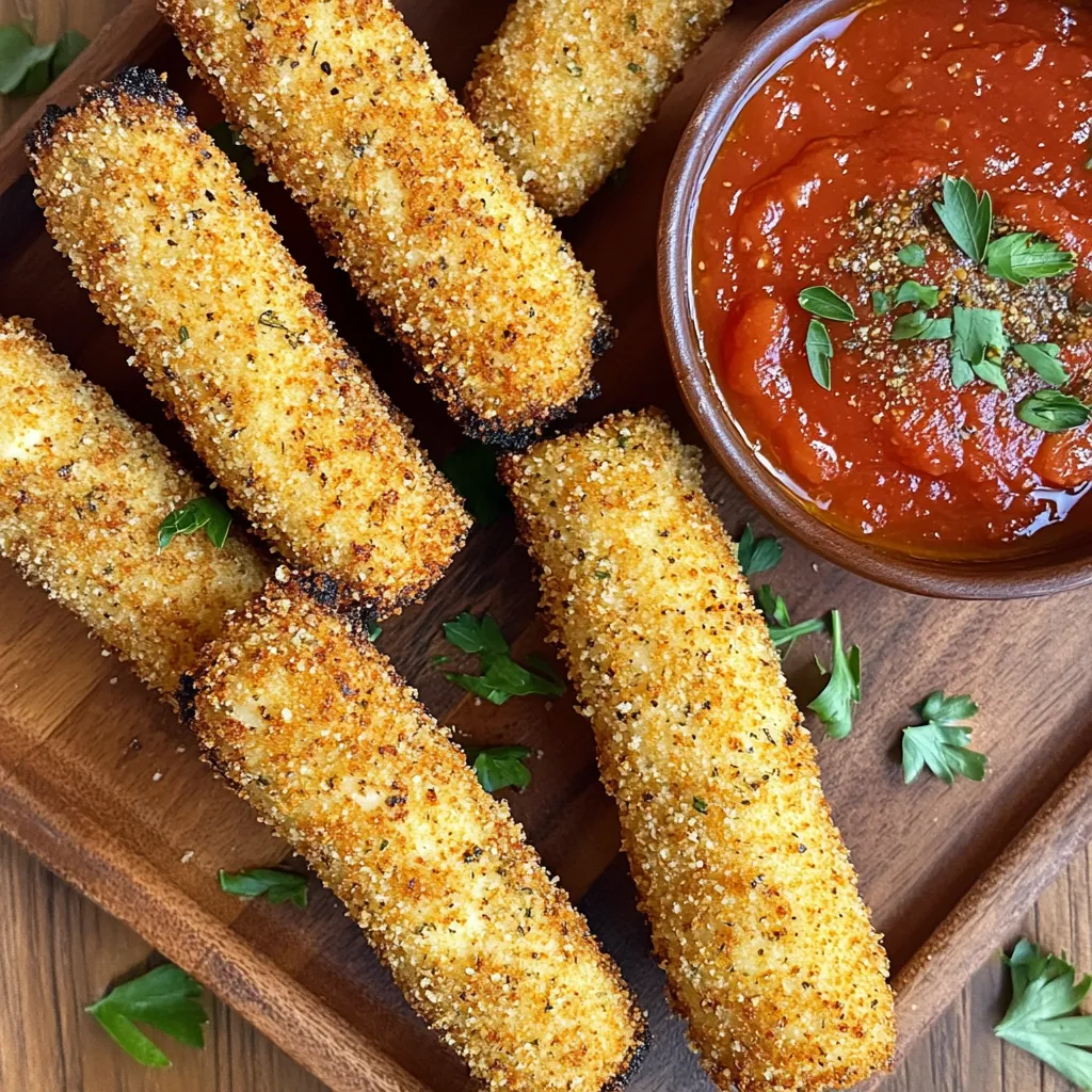 Air Fryer Mozzarella Sticks Crispy and Simple Snack