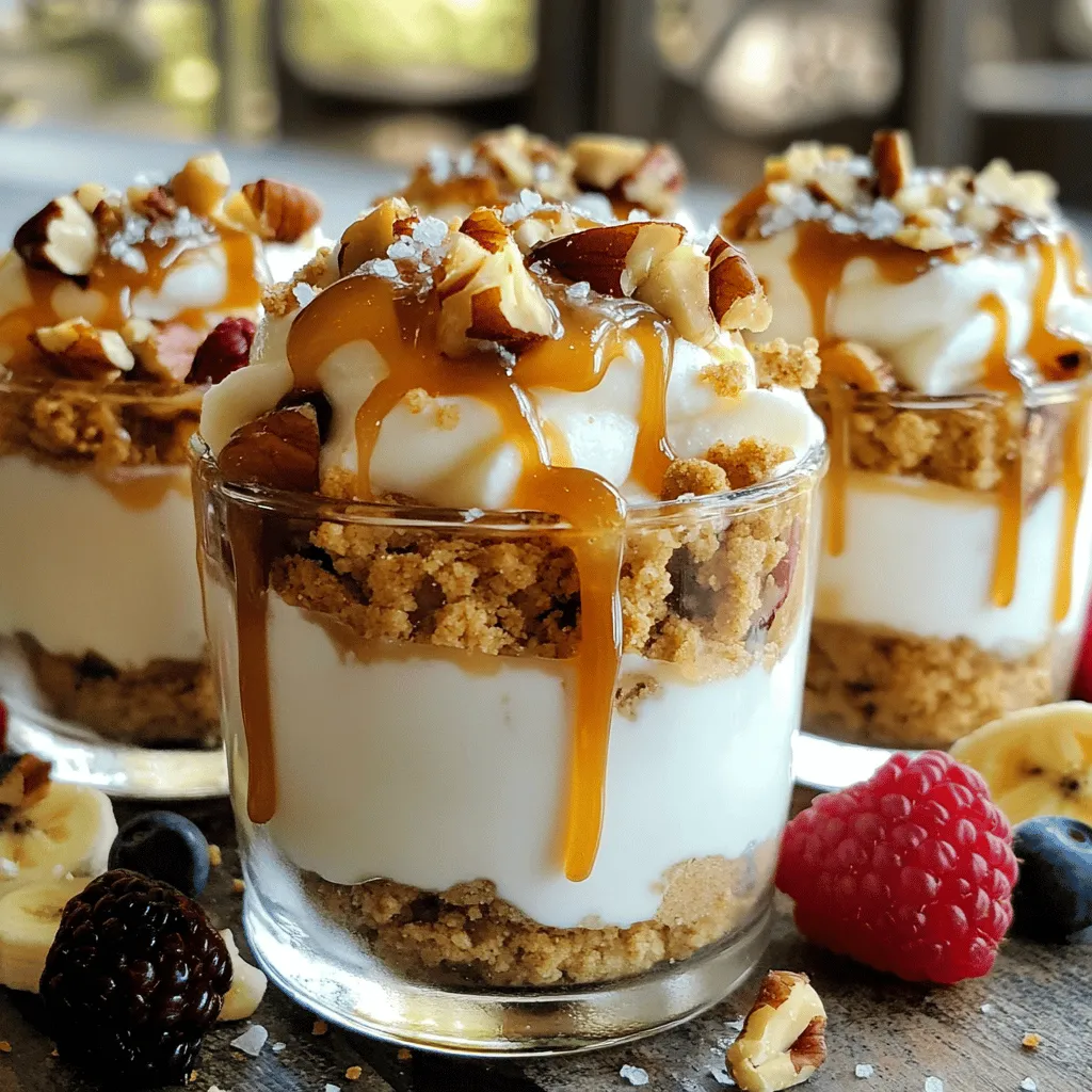 Salted Caramel Greek Yogurt Cups Decadent Dessert Delight