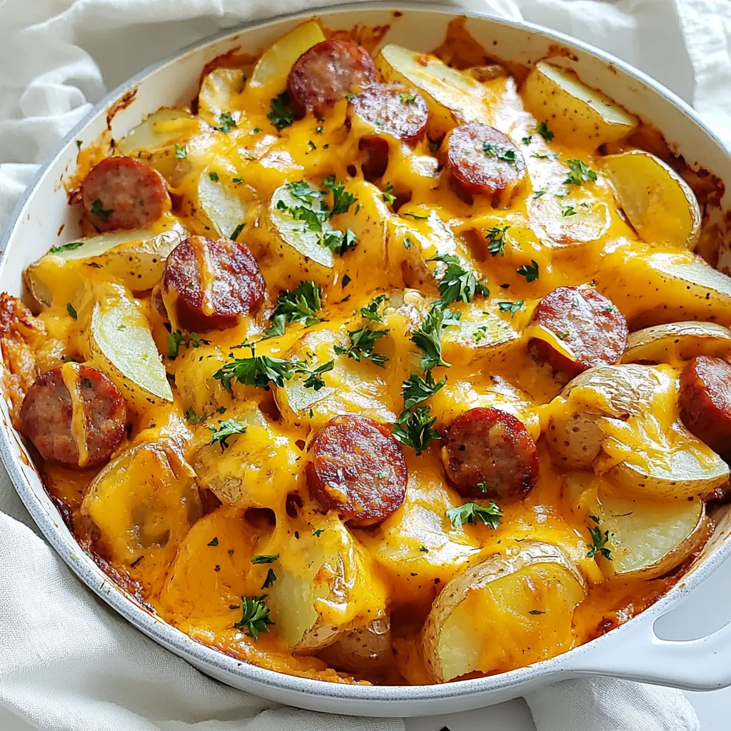 Cheesy Ranch Potato Sausage Skillet Flavorful Delight