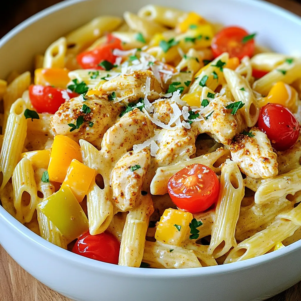 One-Pan Creamy Cajun Chicken Pasta Delight