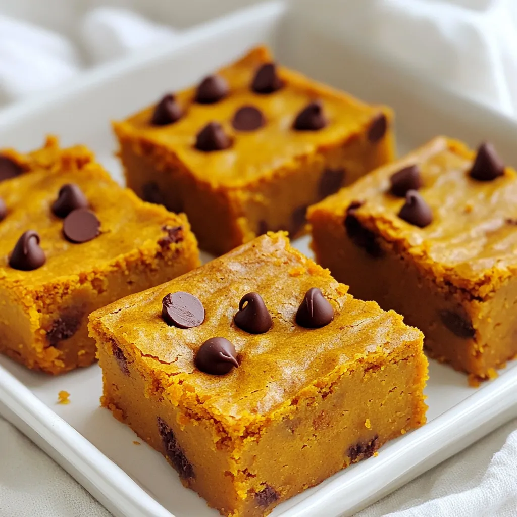 Pumpkin Chocolate Chip Blondies Tasty and Easy Treat