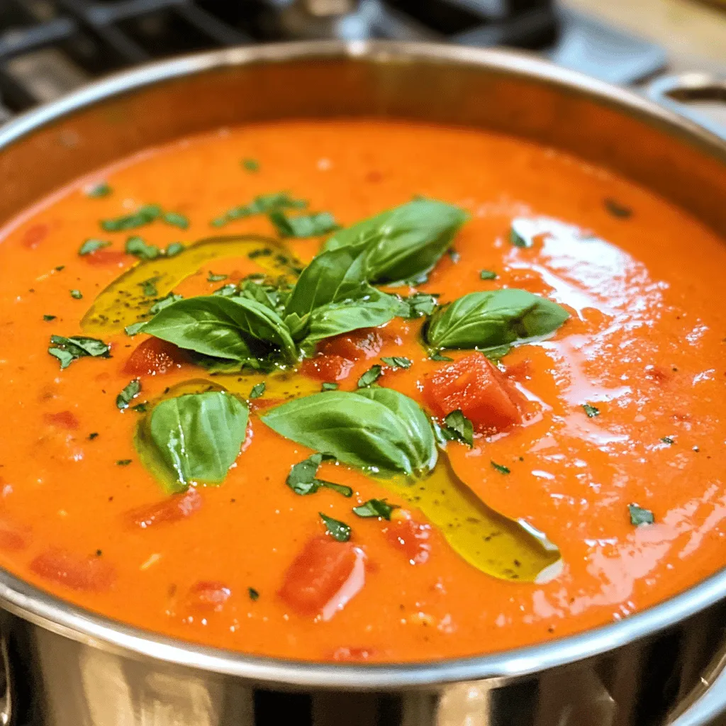 Creamy Tomato Basil Soup Rich and Flavorful Recipe