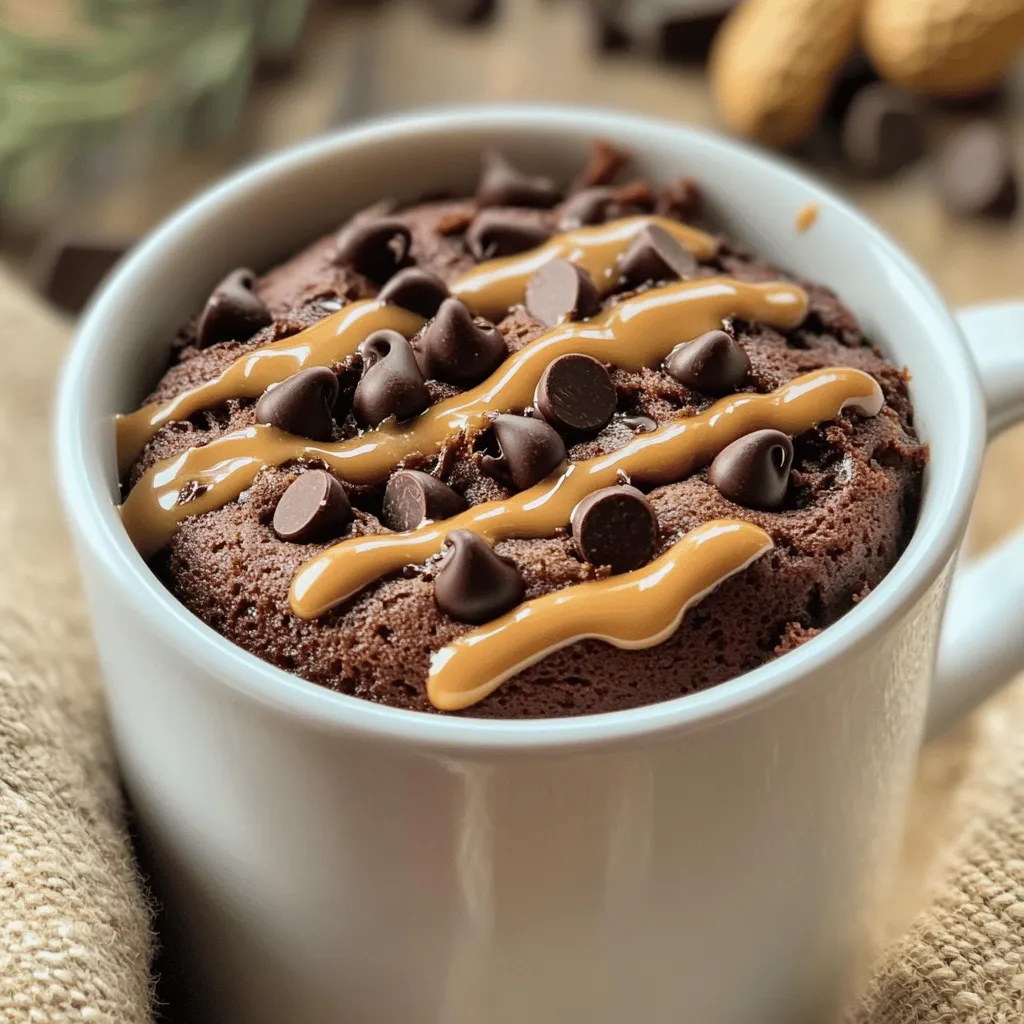 Chocolate Peanut Butter Mug Cake Deliciously Simple Treat
