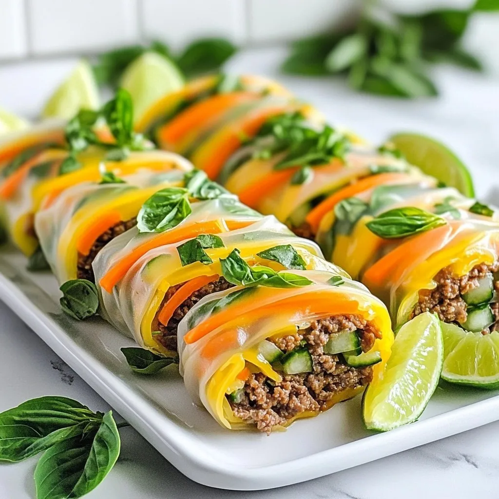Thai Basil Beef Rolls Flavorful and Simple Recipe