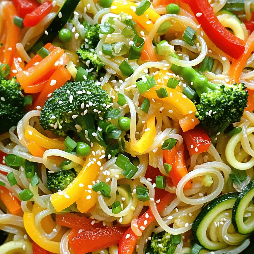 Rainbow Veggie Noodle Stir Fry Colorful and Crunchy Meal
