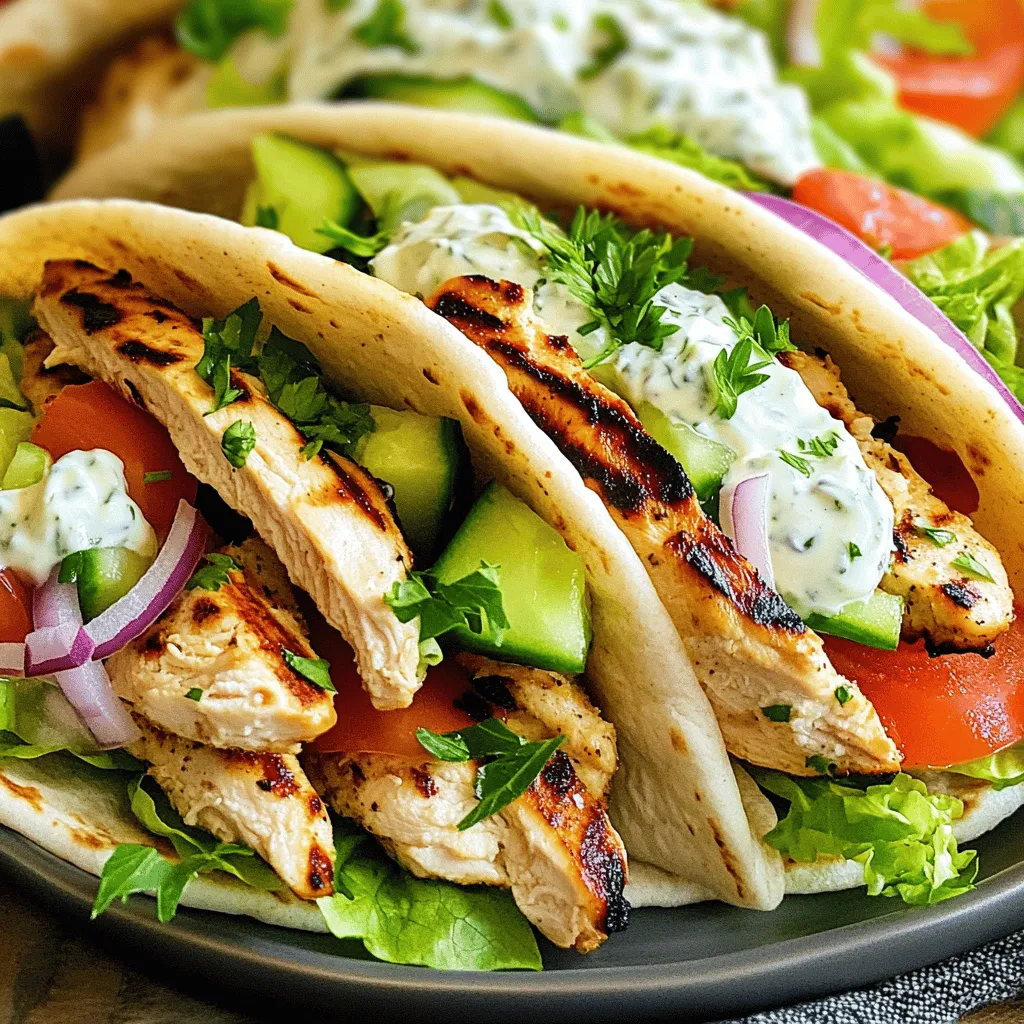 Savory Greek Chicken Gyro Wraps Easy and Flavorful