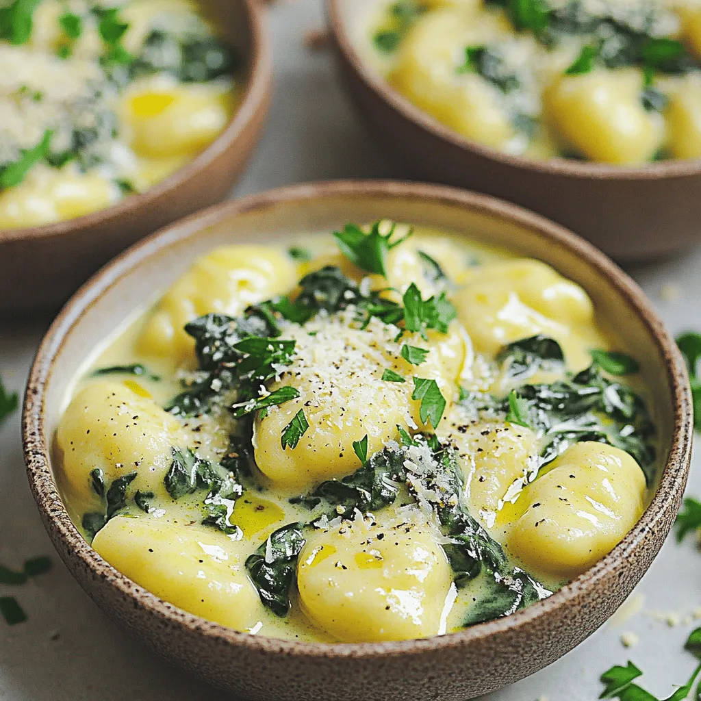 Creamy Garlic Parmesan Spinach Gnocchi Delight