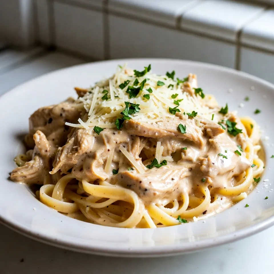 Slow Cooker Chicken Alfredo Creamy and Flavorful Dish