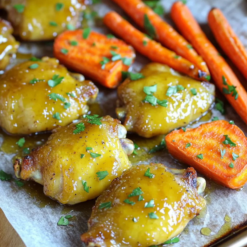 Sheet-Pan Honey Mustard Chicken and Carrots Delight