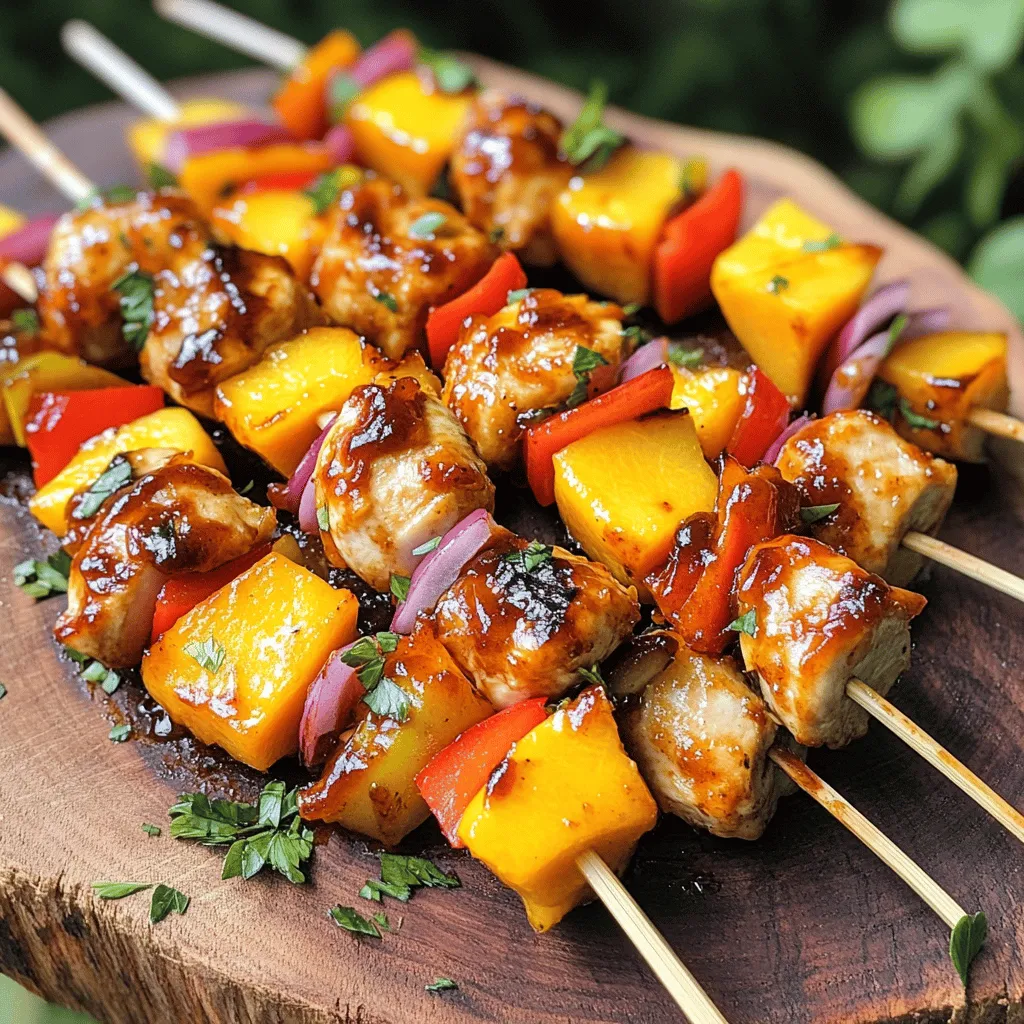 Peach BBQ Chicken Skewers Tasty and Easy Recipe