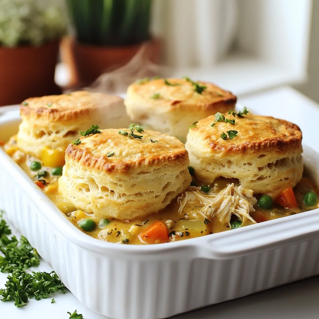 Biscuit Chicken Pot Pie Simple and Flavorful Recipe