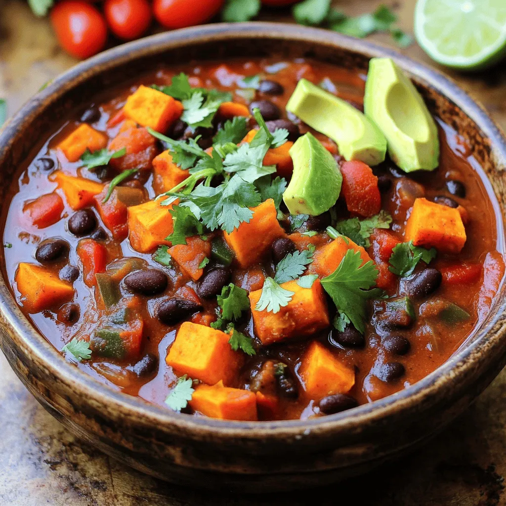 Savory Sweet Potato Black Bean Chili Easy and Hearty