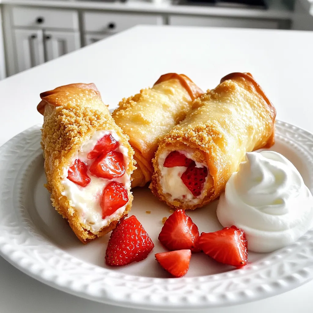 Strawberry Cheesecake Eggrolls Delightful Dessert Treat
