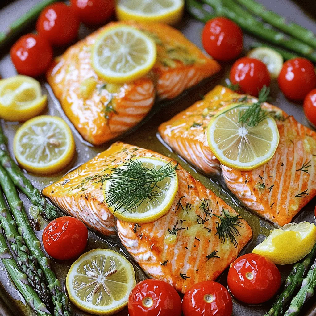 Sheet Pan Lemon Garlic Salmon Tasty Family Dinner