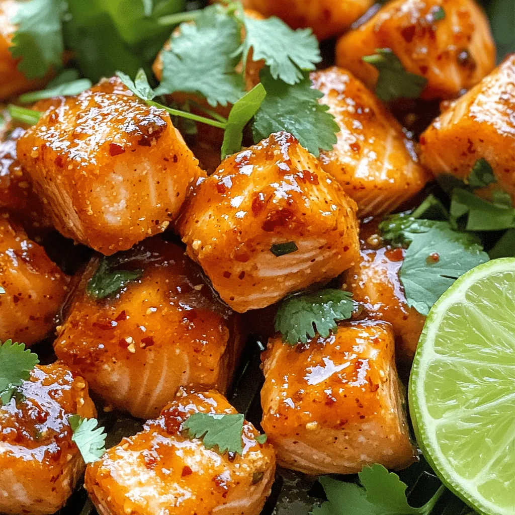 Air Fryer Sweet Chili Salmon Bites Delightful Recipe