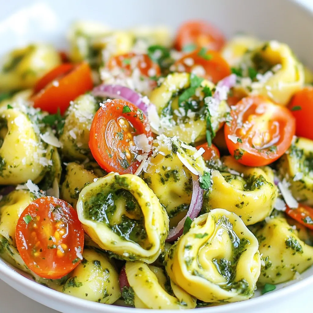 Creamy Pesto Tortellini Salad Fresh and Flavorful Dish