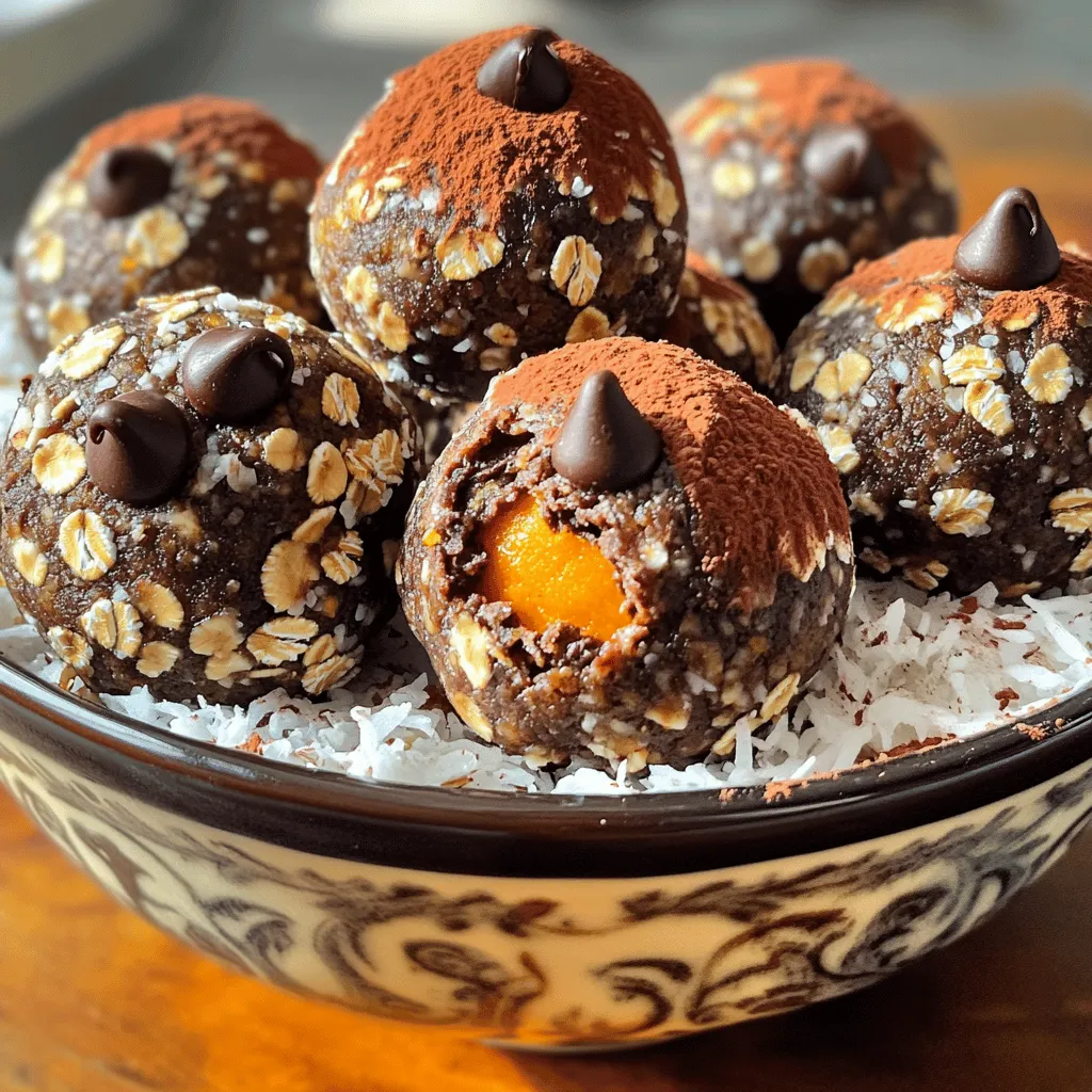 No-Bake Chocolate Pumpkin Oat Balls Delightful Snack
