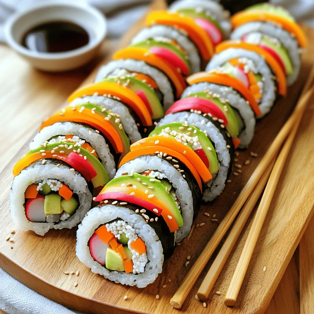 Rainbow Veggie Sushi Rolls Colorful and Nutritious Bite