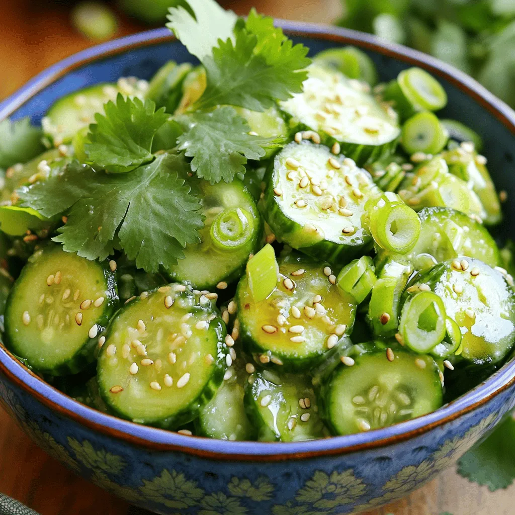 Smashed Cucumber Salad Refreshing and Flavorful Dish