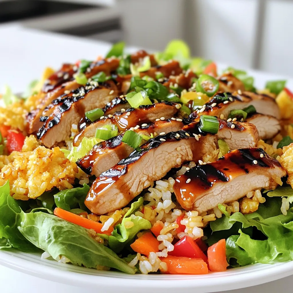 Teriyaki Chicken Crispy Rice Salad Flavorful Meal Idea