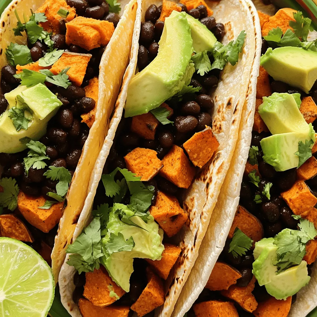 Savory Sweet Potato Black Bean Tacos Recipe