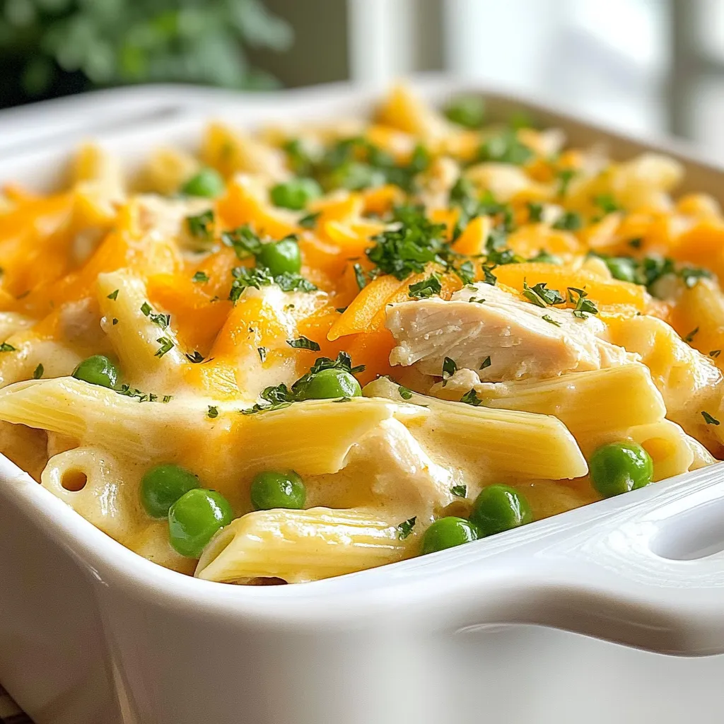 Chicken Pot Pie Pasta Comforting and Creamy Dish