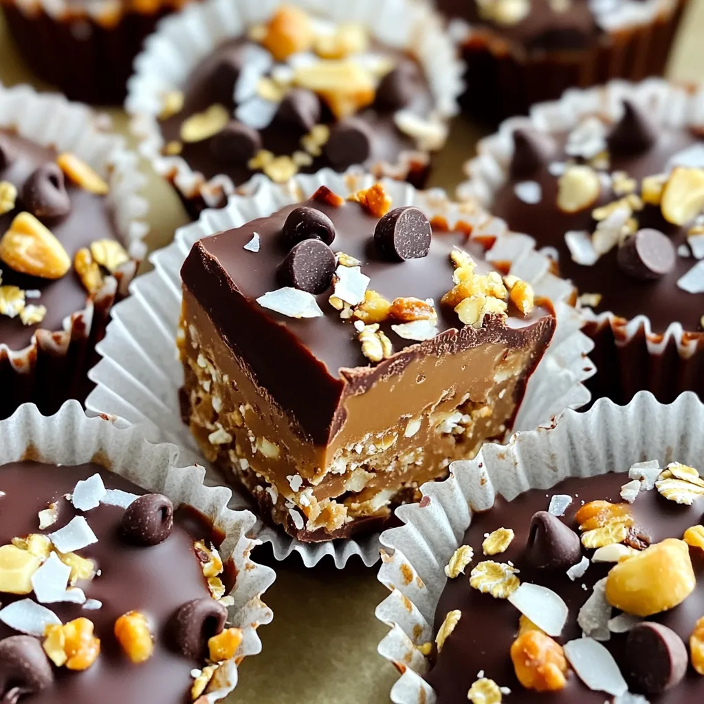 Chocolate Peanut Butter Oat Cups No-Bake Simple Treat