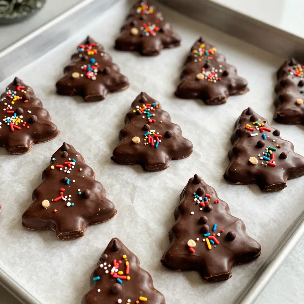 Chocolate Peanut Butter Christmas Trees Delightful Treats