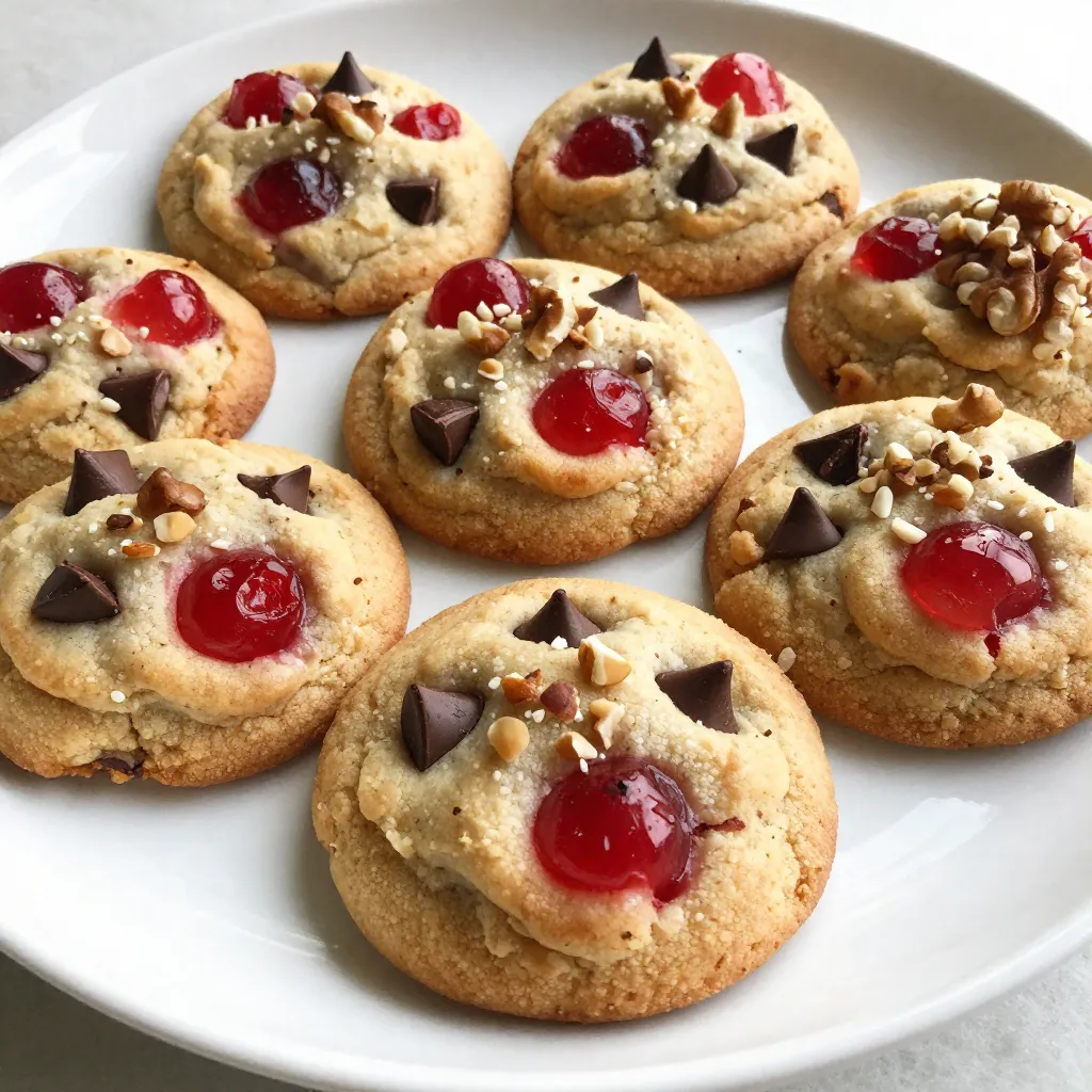 Maraschino Cherry Chocolate Chip Cookies Delight