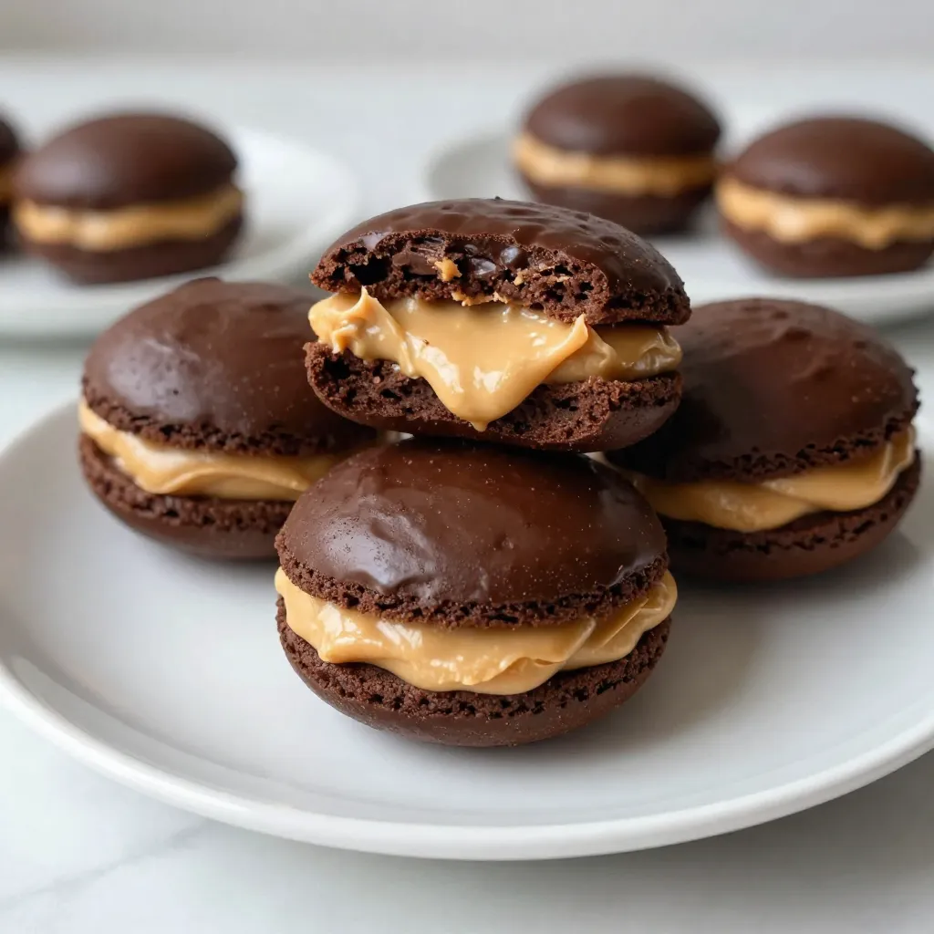Chocolate Peanut Butter Whoopie Pies Irresistible Treat