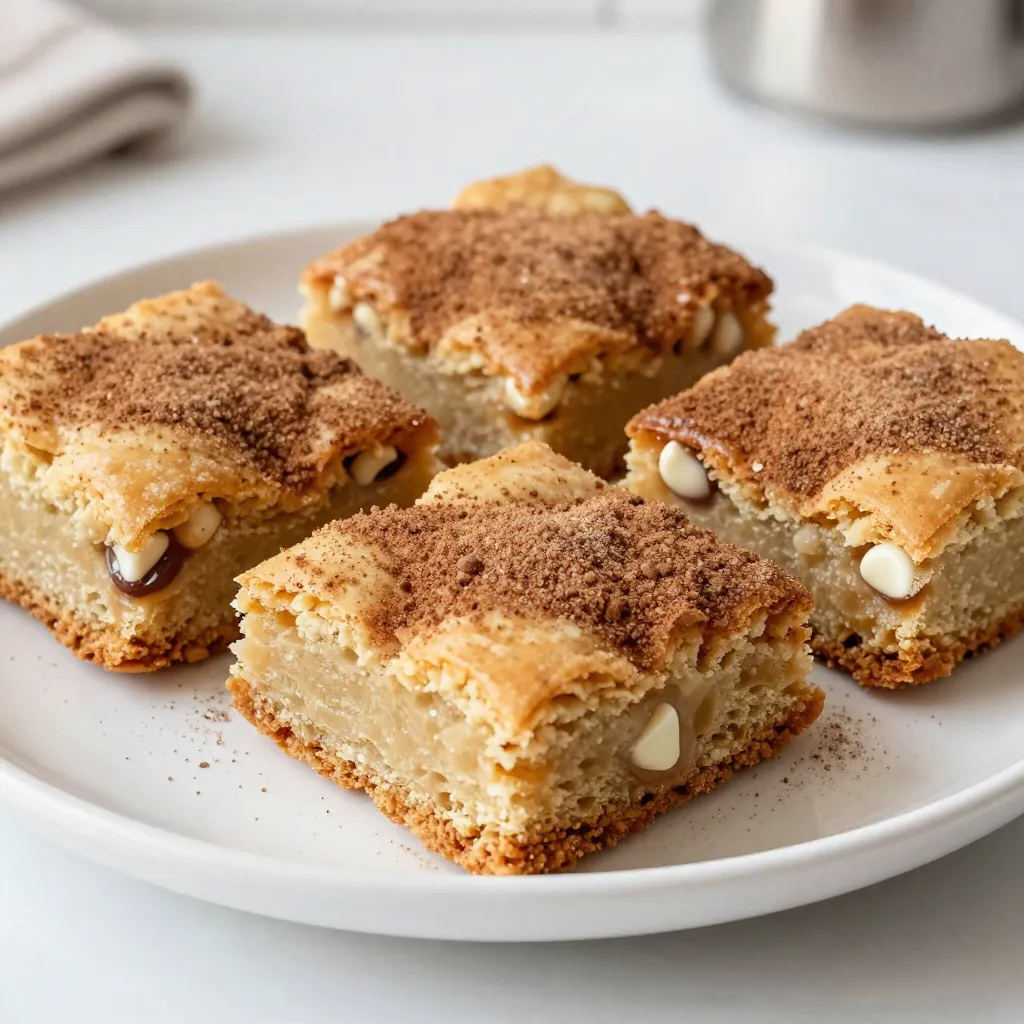 Snickerdoodle Blondies Sweet and Soft Dessert Treat