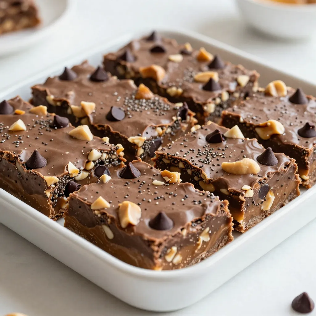 Chocolate Peanut Butter Energy Bars Quick and Easy Recipe