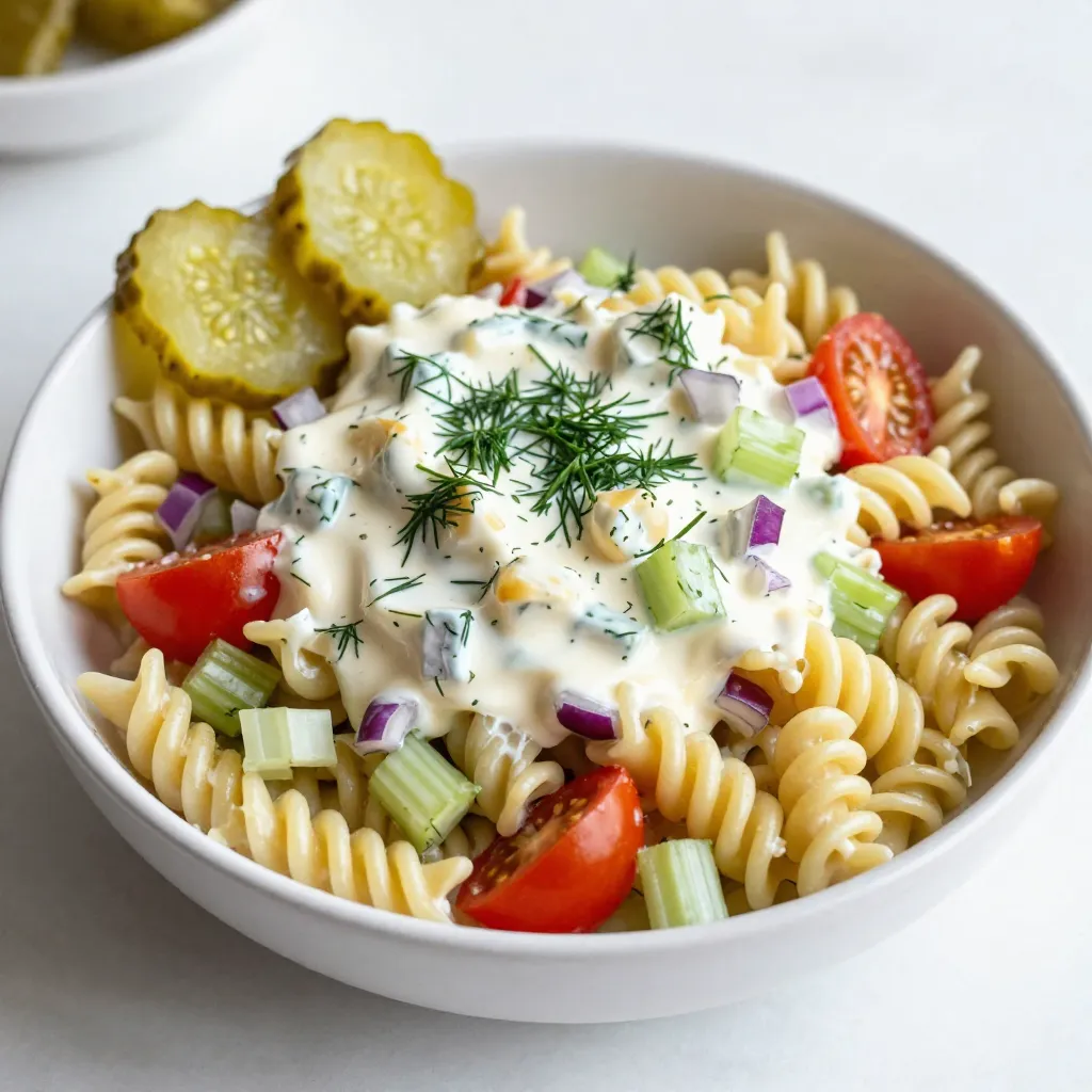 Creamy Dill Pickle Pasta Salad Refreshing Summer Dish