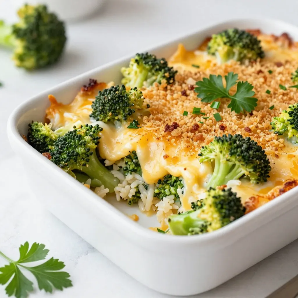 Cheesy Broccoli Rice Casserole Quick and Easy Recipe