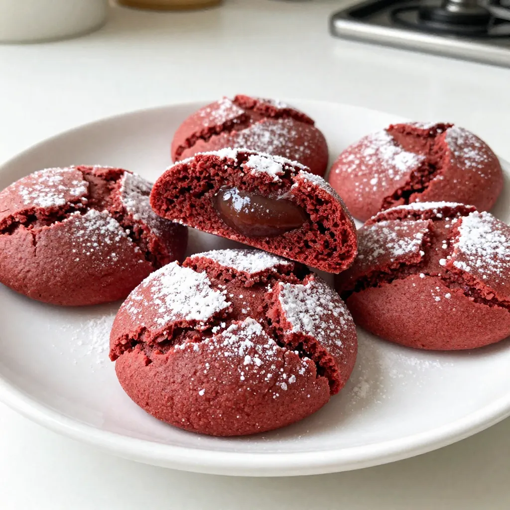 Red Velvet Crinkle Cookies Delightful and Easy Treat