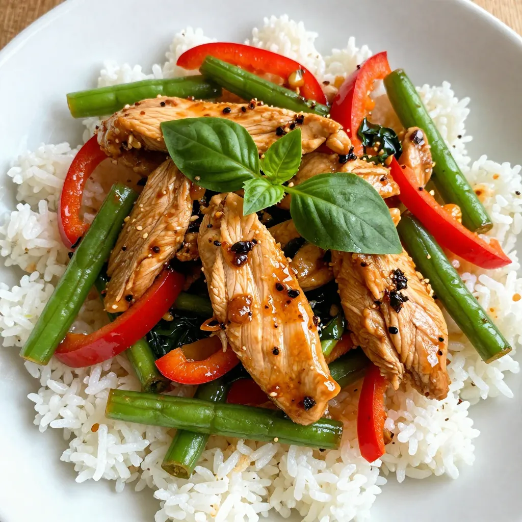 Spicy Thai Basil Chicken Flavor-Packed Stir-Fry Meal