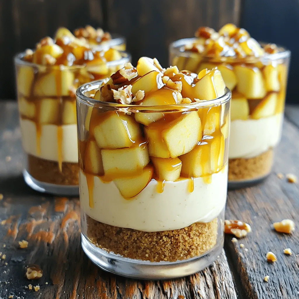 No Bake Caramel Apple Cheesecake Cups Delightful Treat