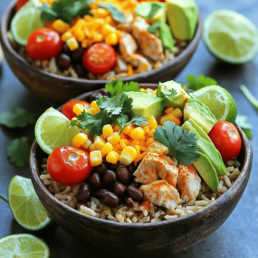 Loaded Chicken Burrito Bowls Flavorful and Nutritious