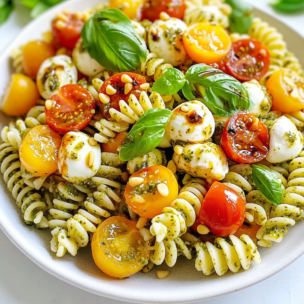 Pesto Caprese Pasta Salad Fresh and Flavorful Delight