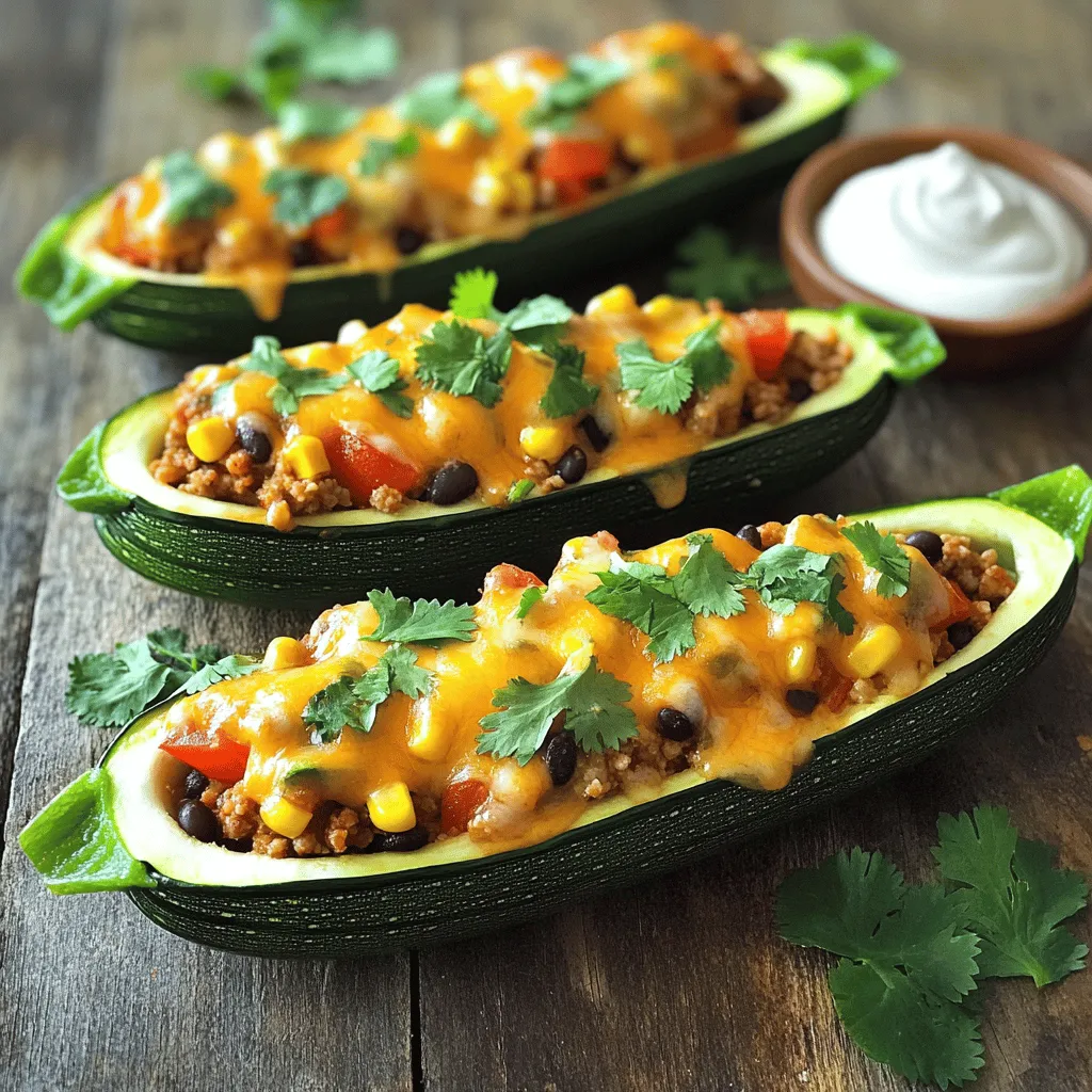 Taco Stuffed Zucchini Boats Flavorful and Easy Recipe