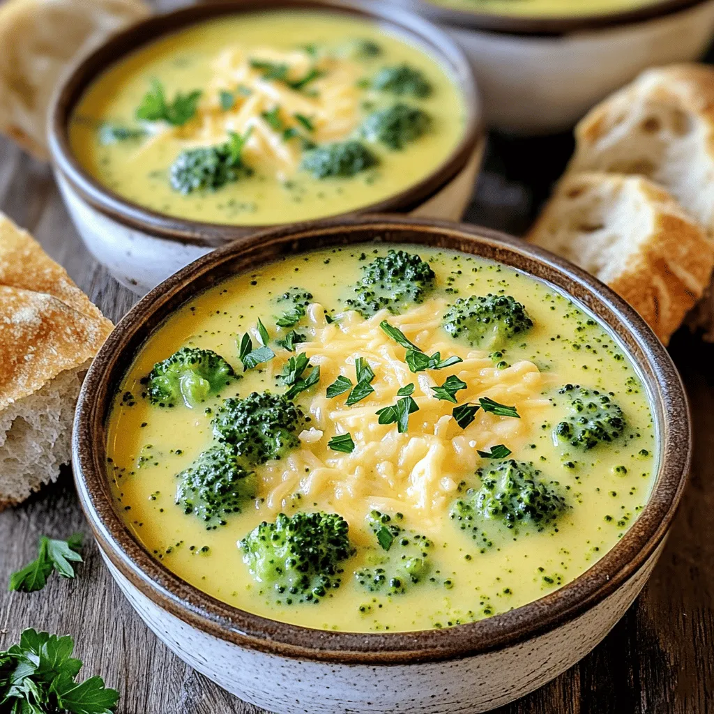 Creamy Broccoli Cheddar Soup Flavorful and Simple Dish