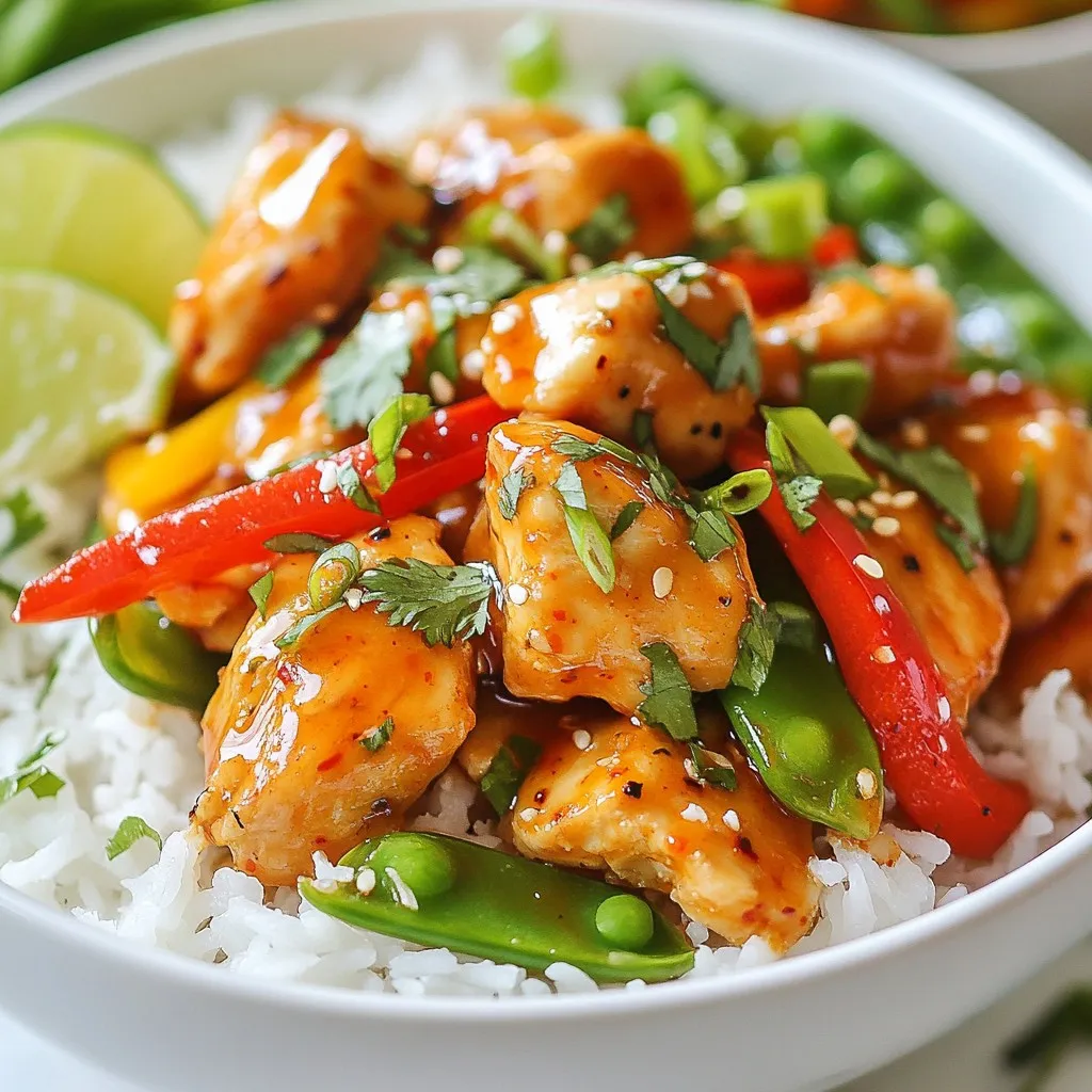 Savory Sweet Chili Chicken Bowls with Coconut Lime