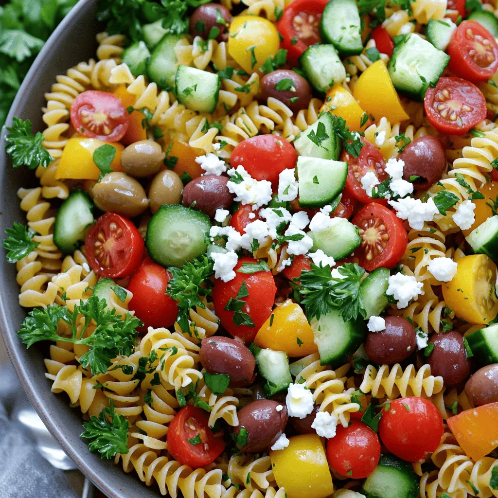 Healthy Greek Pasta Salad Fresh and Flavorful Dish