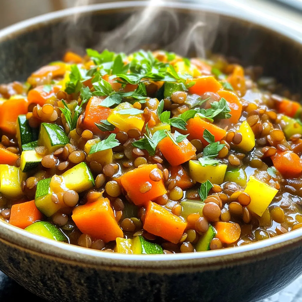 Rustic Lentil Vegetable Stew Slow Cooker Delight