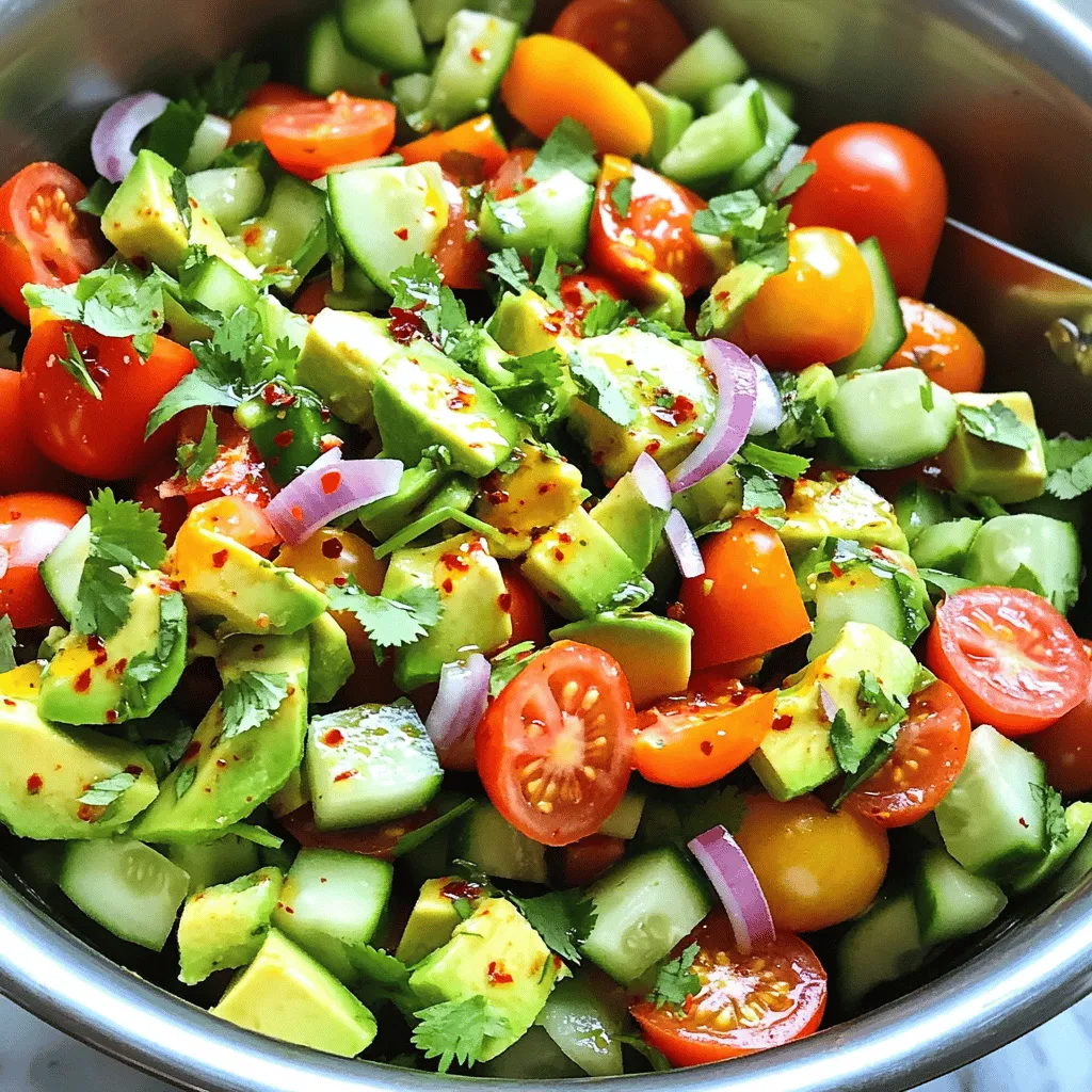 Tomato Cucumber Avocado Salad Simple and Fresh Delight