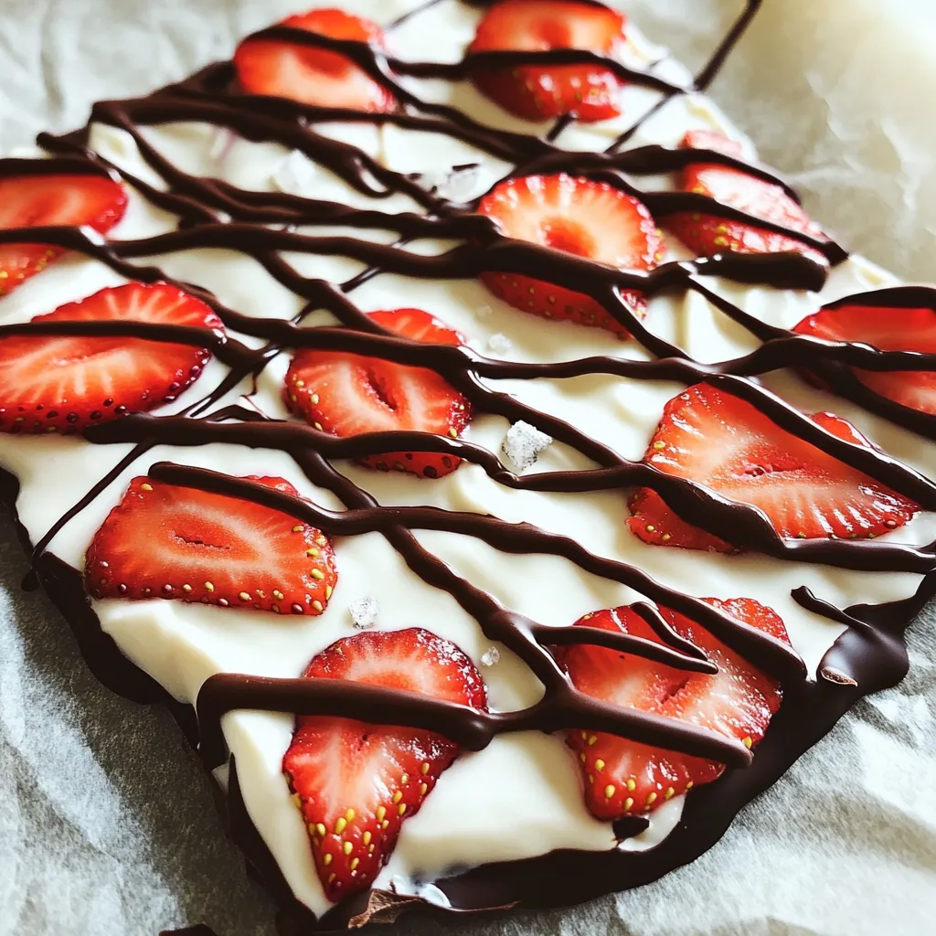 Chocolate Covered Strawberry Yogurt Bark Delight